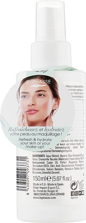 Мист для сухой и чувствительной кожи - Byphasse Face Mist Re-hydrating Sensitive & Dry Skin — фото N3