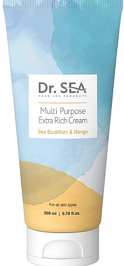 Універсальний крем з маслами обліпихи та екстрактом манго - Dr. Sea Multi Purpose Extra Rich Cream — фото N1