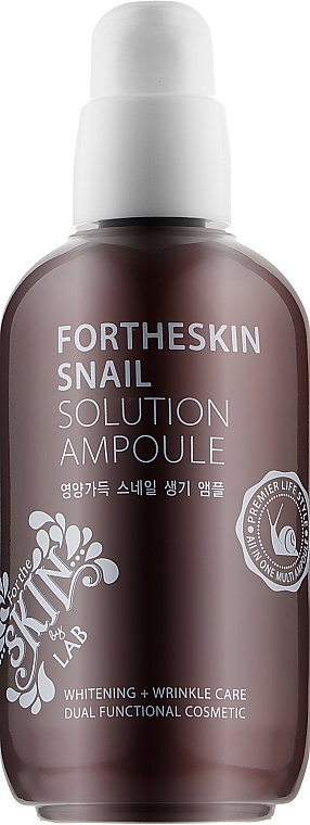 Ампульна сироватка для обличчя з муцином равлика - Fortheskin Snail Solution Ampoule — фото N1