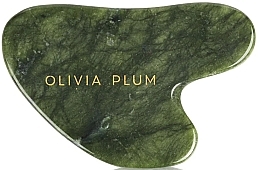 Скребок гуаша, зелений - Olivia Plum Contour Gua Sha — фото N1