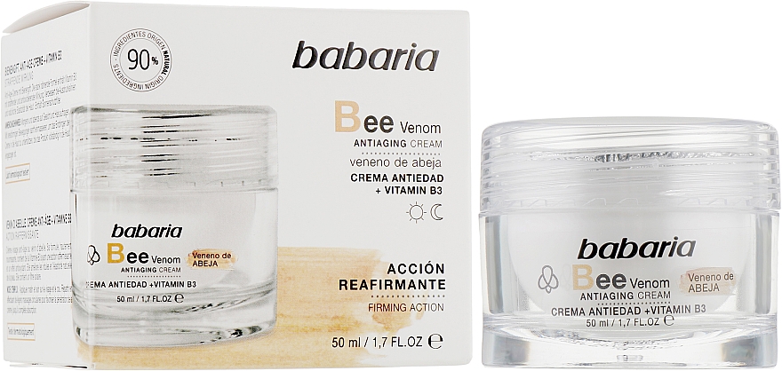 Антивіковий крем із бджолиною отрутою та вітаміном B3 - Babaria Bee Venom Antiaging Cream — фото N1