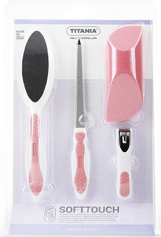 Набор для маникюра, пудровый - Titania Softtouch Manicure & Pedicure Set — фото N1