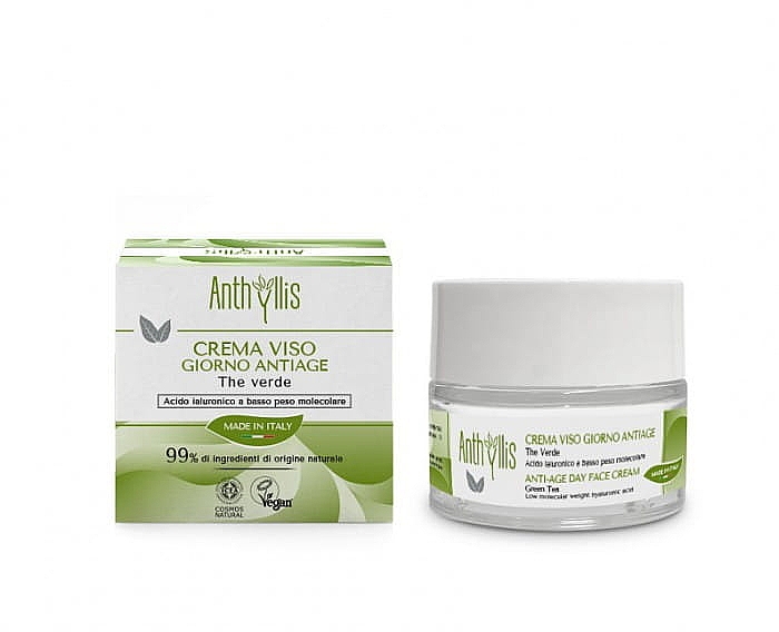 Денний антивіковий крем для обличчя із зеленим чаєм - Anthyllis Green Tea Anti-Aging Day Cream — фото N1