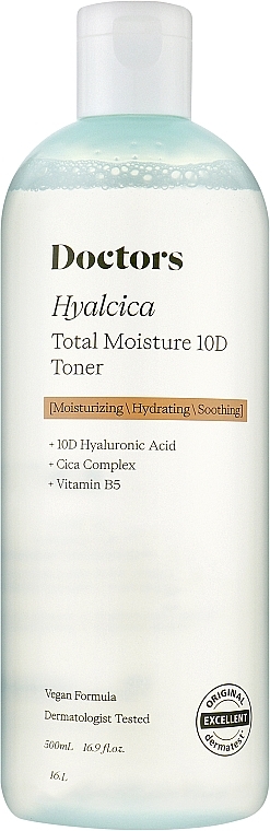 Увлажняющий тонер с 10 формами гиалуроновой кислоты и центеллой - Doctors Hyalcica Total Moisture 10 D Toner — фото N1