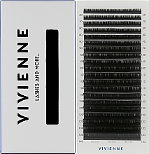 Парфумерія, косметика Накладні вії "Elite", чорні, 20 ліній (mix, 0.05, D, (6-14)) - Vivienne