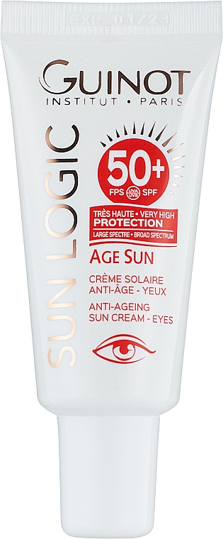 Антивіковий крем від сонця для шкіри навколо очей - Guinot Age Sun Anti-Ageing Sun Cream Eyes SPF50 — фото N1