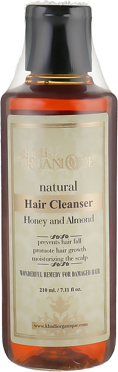 Натуральный травяной аюрведический шампунь "Мед и Миндаль" - Khadi Organique Hair Cleanser Honey And Almond — фото N3