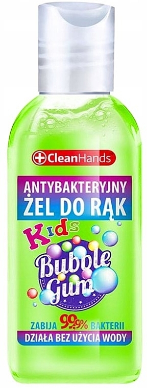 Гель для рук "Антибактериальный" для детей, жевательная резинка - Clean Hands Antibacterial Hand Gel Bubble Gum — фото N1