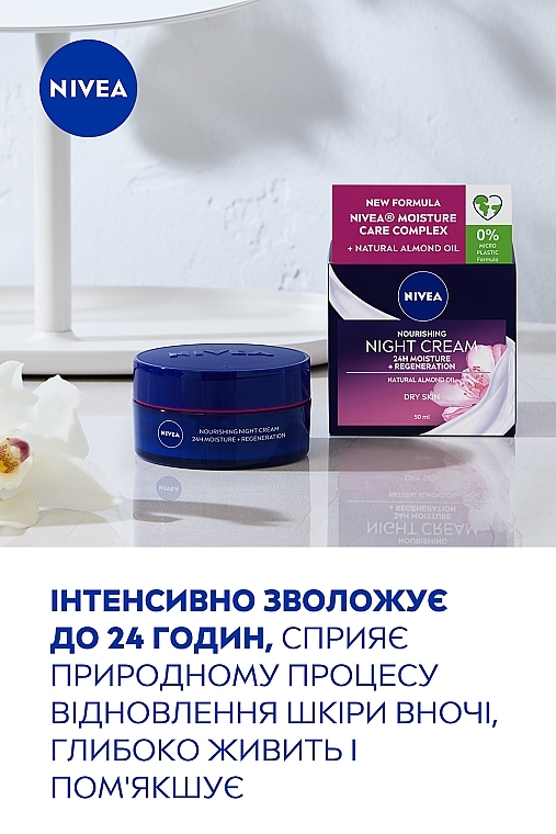 Питательный ночной крем "Интенсивное увлажнение 24 часа и регенерация" - NIVEA Nourishing Night Cream — фото N3