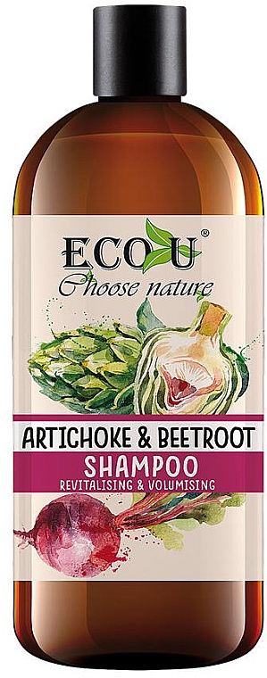 Шампунь для волос "Артишок и свекла" - Eco U Artichokes and Beets Shampoo — фото N1