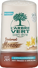 Дезодорант с кокосовым маслом - L'Arbre Vert Monoi Deodorant — фото N1