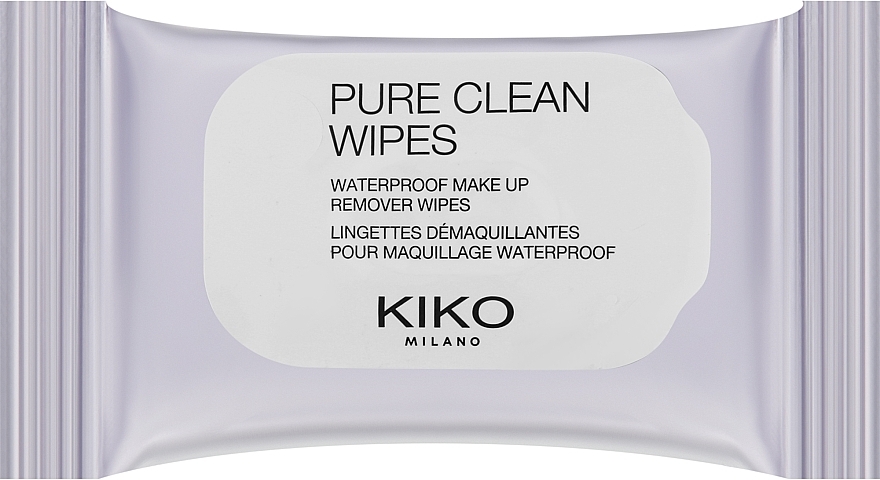 Салфетки для снятия водостойкого макияжа - Kiko Milano Pure Clean Wipes — фото N1