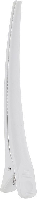 Затискач для волосся пластмасовий, 11.5 см, білий - Vero Professional — фото N2