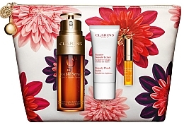 Духи, Парфюмерия, косметика Набор - Clarins Double Serum Collection (serum/50ml + balm/15ml + lip/oil/2.8ml + bag)