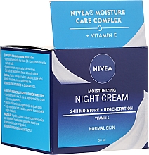 Духи, Парфюмерия, косметика Увлажняющий ночной крем для нормальной кожи - NIVEA Moisturizing Night Cream Vitamin E For Normal Skin