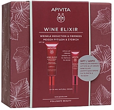 Парфумерія, косметика Набір - Apivita Wine Elixir Wrinkle Reduction & Firmness Gift Set (lip/eye/cr/15ml + cr/40ml)