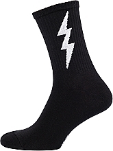 Парфумерія, косметика Шкарпетки чоловічі високі RT1321-026, блискавка, чорні - ReflexTex
