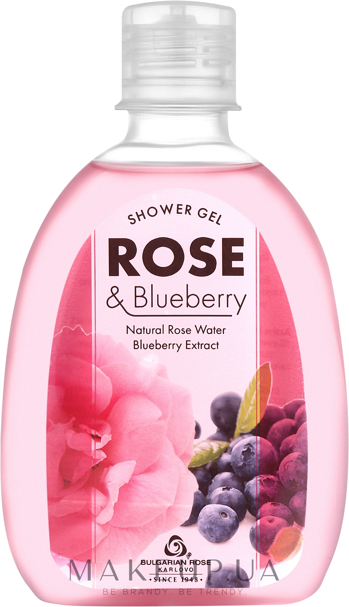 Гель для душу "Троянда і чорниця" - Bulgarian Rose Rose & Blueberry Shower Gel — фото 320ml