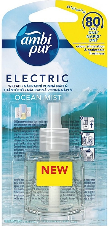 Освіжувач повітря "Океанський туман" - Ambi Pur Ocean Mist Electric Air Freshener Refill (змінний блок) — фото N1