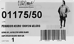 Парикмахерская накидка 136х124см, черная - Eurostil — фото N2