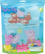 Набор мочалок "Свинка Пеппа" 3 шт., авиа путешествие, голубые - Suavipiel Peppa Pig Bath Sponge — фото N1