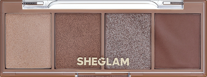 Палетка тіней для повік - Sheglam Essential Square Eyeshadow Quad — фото N2