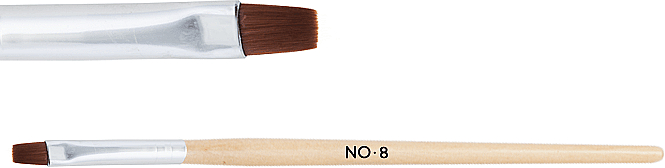 Дерев'яний пензлик для гелю № 8 - NeoNail Professional — фото N1