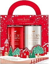 Парфумерія, косметика Набір - Grace Cole The Luxury Bathing Winter Wonderland Wild Fig & Cranberry Joyful Treats (b/wash/100ml + b/lot/100ml + polisher/1pc)