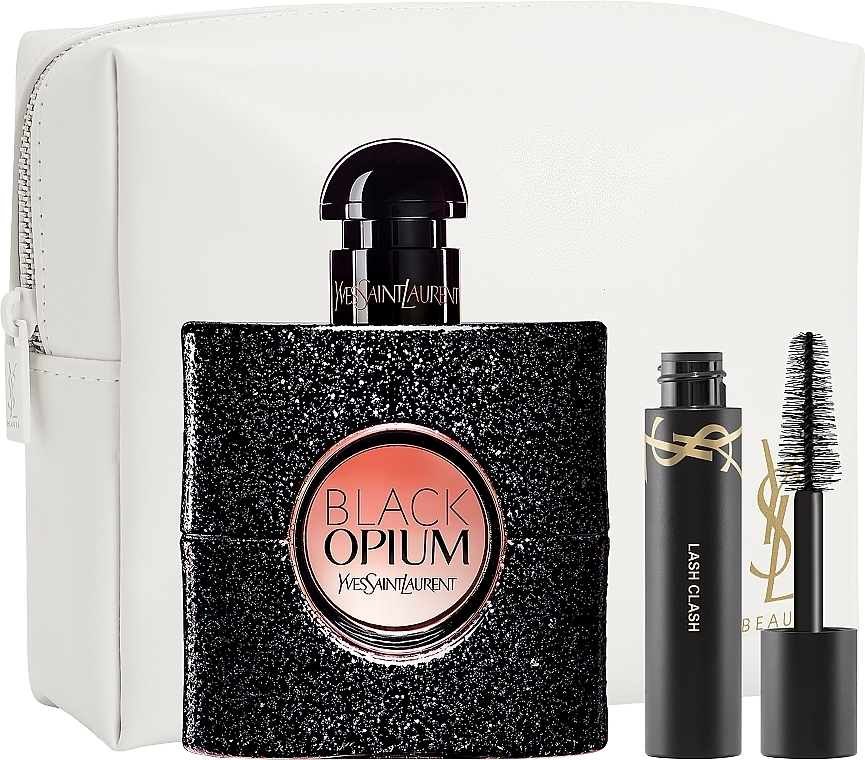 Yves Saint Laurent Black Opium - Набор (edp/50ml + mascara/2ml + pouch) — фото N2