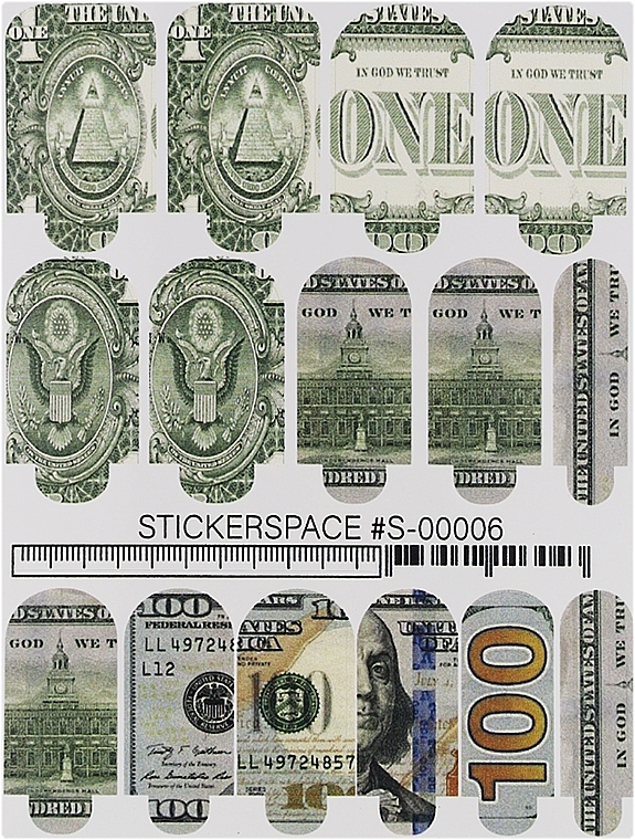 Дизайнерские наклейки для ногтей "Wraps S-00006" - StickersSpace — фото N1