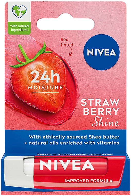 Бальзам-уход для губ - NIVEA Strawberry Shine — фото N1
