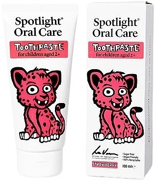 Дитяча зубна паста "Гепард" зі смаком полуниці - Spotlight Oral Care Kids Strawberry Cheetah Toothpaste — фото N1