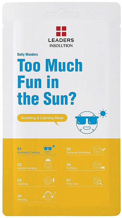 Маска для обличчя - Leaders Daily Wonders Too Much Fun In The Sun? Soothing & Calming Mask — фото N1