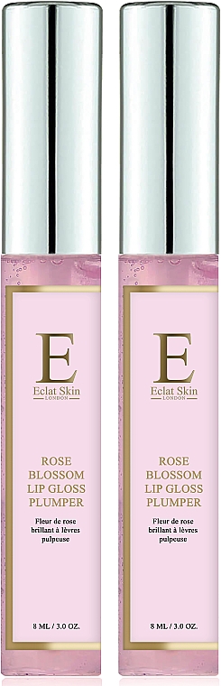 Набір - Eclat Skin London Rose Blossom Lip Gloss Plumper (lip/gloss/2x8ml) — фото N1