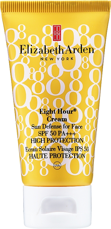 Крем для загара лица - Elizabeth Arden Eight Hour Cream Sun Defense for Face SPF 50 Sunscreen High Protection PA+++ — фото N1
