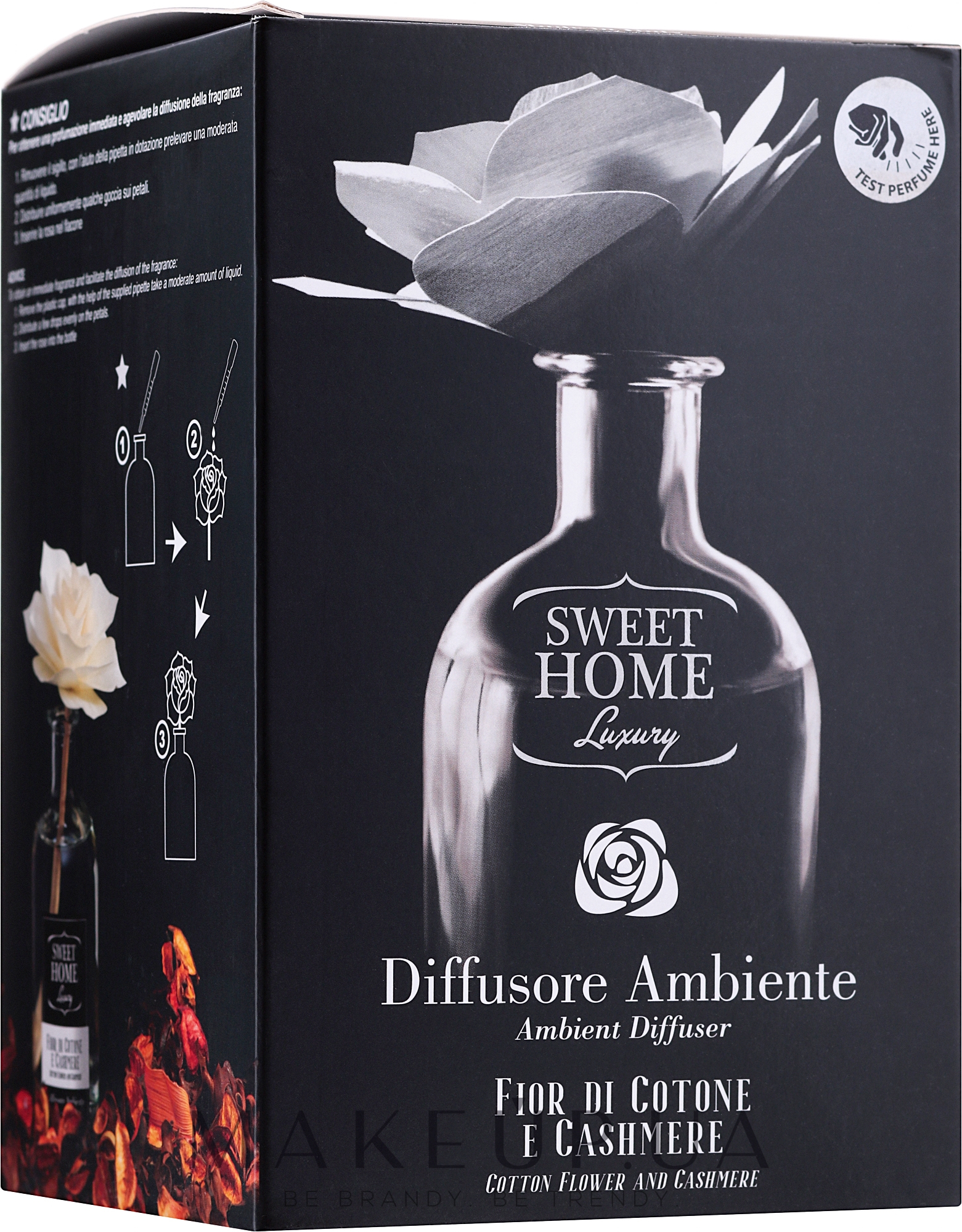 Аромадиффузор - Sweet Home Collection Luxury Profumatore Ambiente Con Fiore Fiore Di Cotone e Cashmere — фото 250ml