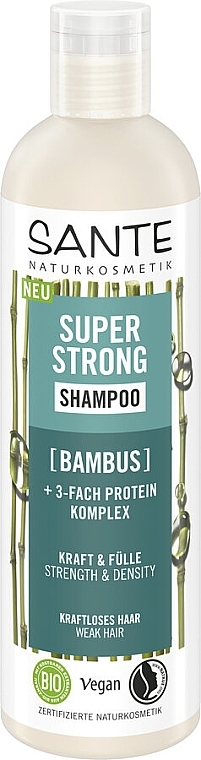 БІО-Шампунь для зміцнення волосся з Бамбуком - Sante Super Strong Shampoo — фото N1