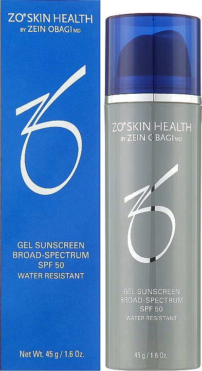 Солнцезащитный водостойкий гель для лица - Zein Obagi Zo Skin Health Gel Sunscreen Broad Spectrum SPF50 Water Resistant — фото N2