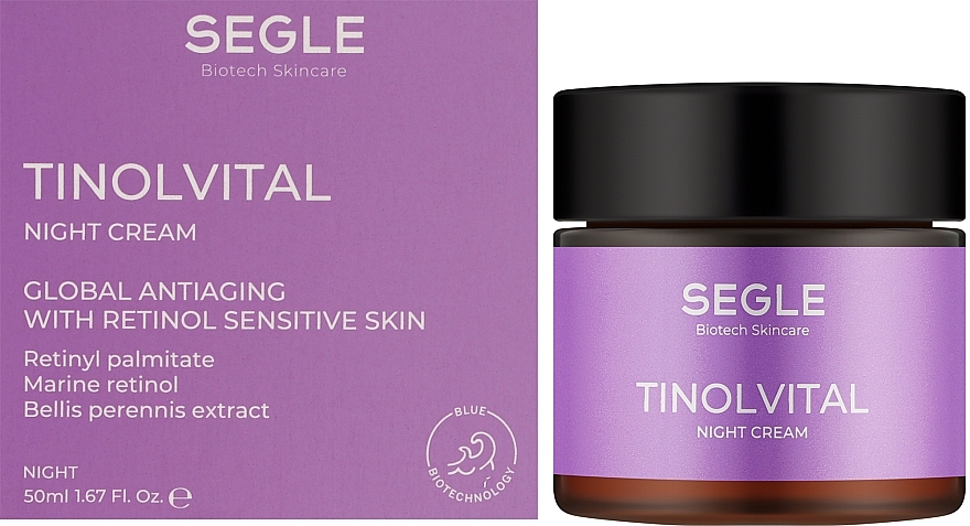 Нічний крем проти старіння шкіри обличчя - Segle Tinolvital Night Cream — фото N2