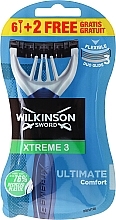 Одноразові станки, 6 + 2 шт. - Wilkinson Sword Xtreme 3 Ultimate Comfort — фото N1
