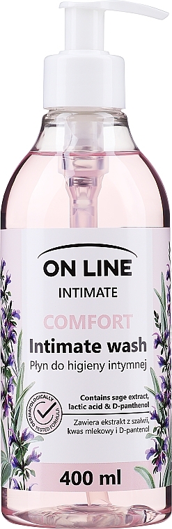 Гель для интимной гигиены "Шалфей" - On Line Intimate Comfort Intimate Wash — фото N1
