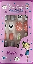 Парфумерія, косметика Накладні нігті для дітей "Панда та бамбук", 964 - Deni Carte Magic Miss Tips