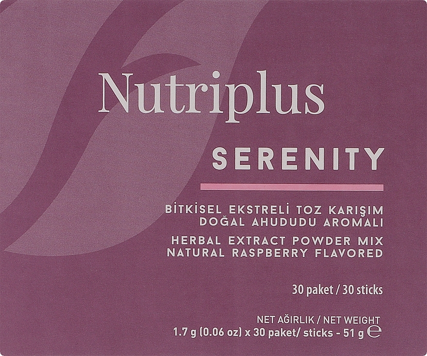 Смесь экстракта трав с натуральным чаем с ароматом малины - Farmasi Nutriplus Serenity  — фото N1