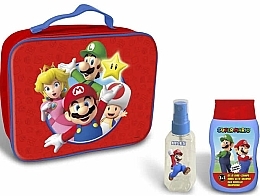 Духи, Парфюмерия, косметика Набор - Lorenay Super Mario (bubble bath-shampoo/200ml + b/spray/90ml + bag)