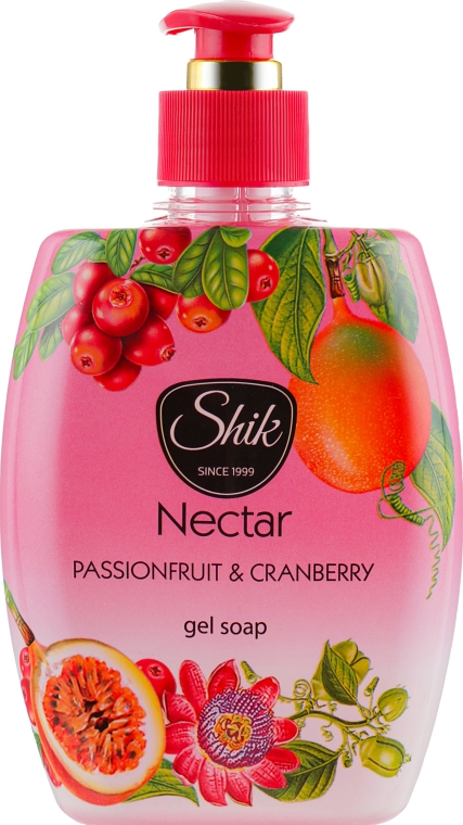 Гель-мило рідке "Маракуя і журавлина", у полімерній пляшці - Шик Nectar — фото N1