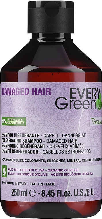 Шампунь восстанавливающий - EveryGreen Damaged Hair Shampoo — фото N1