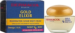 УЦЕНКА Крем ночной омолаживающий - Dermacol Gold Elixir Rejuvenating Caviar Night Cream * — фото N2