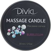 Свеча массажная для рук и тела "Bubblegum", Di1570 (30 мл) - Divia Massage Candle Hand & Body Bubblegum Di1570 (30 ml) — фото N1