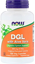 Парфумерія, косметика Натуральна добавка, 400 мг - Now Foods DGL With Aloe Vera