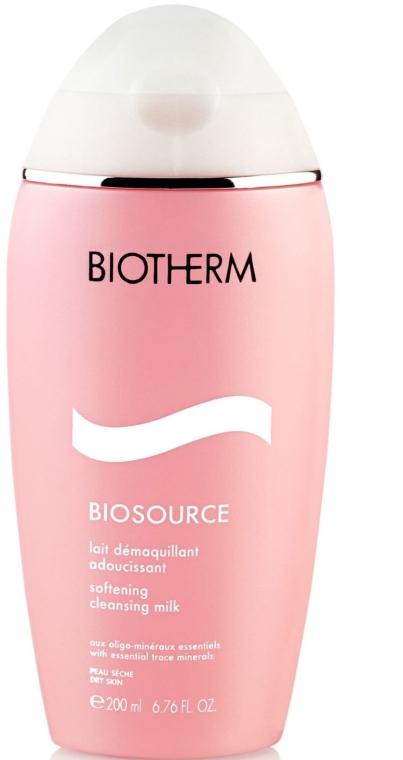 Молочко для снятия макияжа для сухой кожи - Biotherm Biosource Softeninig Cleansing Milk 200ml